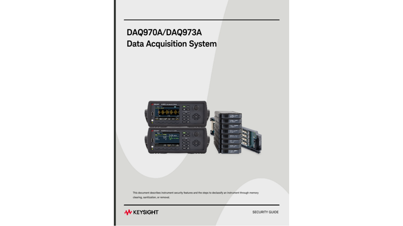 DAQ970A/DAQ973A Data Acquisition System Security Guide